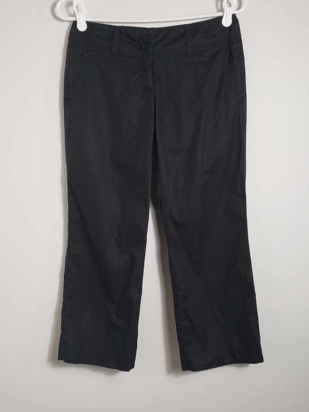 Theory Zeta C Cropped Capri Cotton Pant Classic Academia Minimalist Size 0